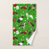 クリスマスドイツの羊飼いバスタオオルセット バスタオルセット (ハンドタオル)