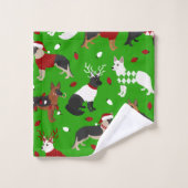 クリスマスドイツの羊飼いバスタオオルセット バスタオルセット (ウォッシュタオル)