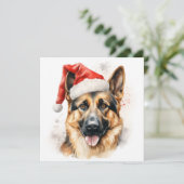 クリスマスドイツの羊飼いホリデーグリーティングカード シーズンカード (スタンド正面)