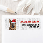 クリスマスドイツの羊飼い犬の恋人差出人住所 ラベル (インサイチュ)