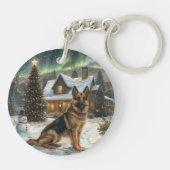 クリスマスドイツの羊飼い犬 キーホルダー (裏面)