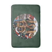 クリスマスドイツの羊飼い犬 バスマット (正面縦)