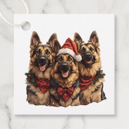 クリスマスドイツの羊飼い犬 フェイバータグ (正面)