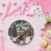 クリスマスドイツの羊飼い犬 ペーパープレート (パーティー)