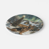 クリスマスドイツの羊飼い犬 ペーパープレート (アングル)