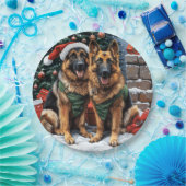 クリスマスドイツの羊飼い犬 ペーパープレート (パーティー)