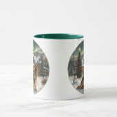 クリスマスドイツの羊飼い犬 マグカップ (中央)