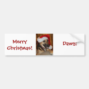 クリスマスドイツの羊飼い バンパーステッカー