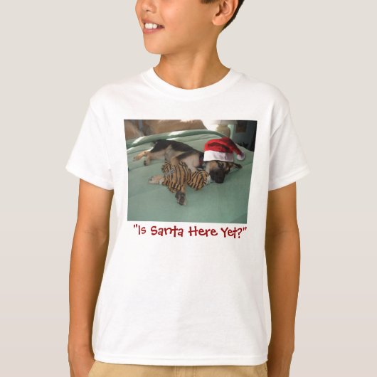 クリスマスドイツの羊飼い Tシャツ (正面)