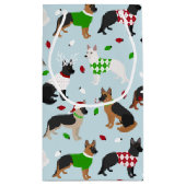 クリスマスドイツシェパードスモール抱き枕 スモールペーパーバッグ (裏面)