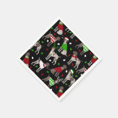 クリスマスドイツショートポインターナプキンス スタンダードカクテルナプキン (角)