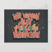 クリスマスドイツレタリング(WIR WUNSCHEN ALLEN FROH) シーズンポストカード (正面)