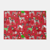クリスマスドイツ語ショートポインタ ドアマット (正面)