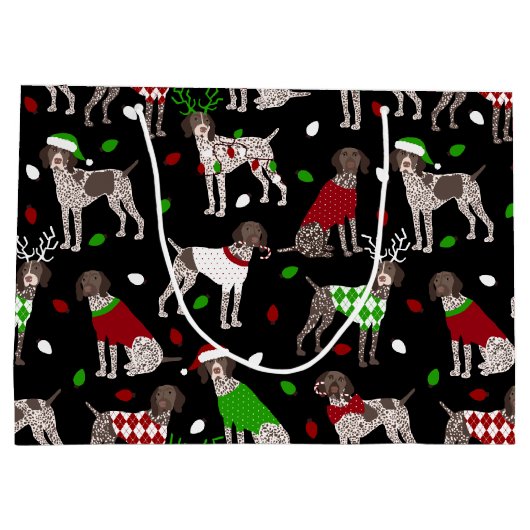 クリスマスドイツ語ショートポインタ ラージペーパーバッグ (裏面)