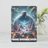 クリスマスドイツFrohe Weihnachenホリデーカード シーズンカード (スタンド正面)