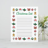 クリスマスドゥードルキッズクリスマスリストテンプレート (スタンド正面)