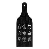 クリスマスドゥードルジンジャーブレッドツリーキャンディクリスマス カッティングボード (正面)