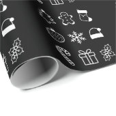 クリスマスドゥードルジンジャーブレッドツリーキャンディクリスマス ラッピングペーパー (ロールコーナー)