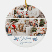 クリスマスドゥードルラインアートホリデイ セラミックオーナメント (正面)