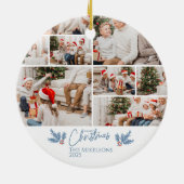 クリスマスドゥードルラインアートホリデイ セラミックオーナメント (裏面)