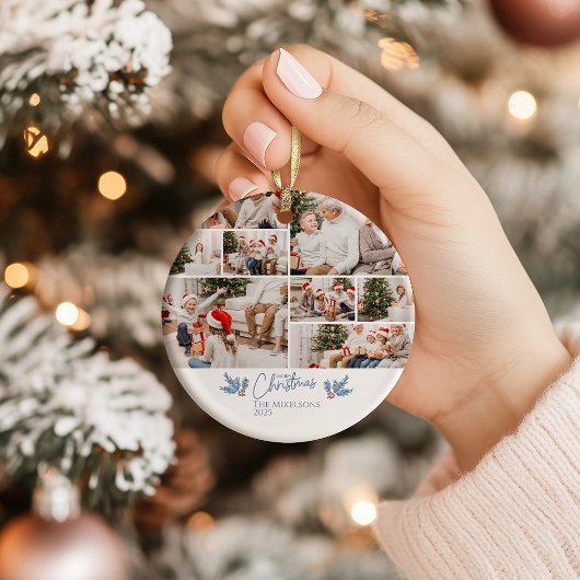 クリスマスドゥードルラインアートホリデイ セラミックオーナメント