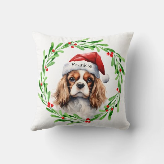 クリスマスドッカバリヤキングチャールズスパニエル犬ペット クッション (裏面)