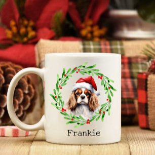 クリスマスドッカバリヤキングチャールズスパニエル犬ペット コーヒーマグカップ