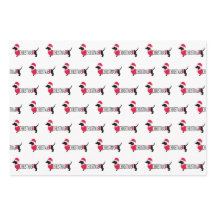 クリスマスドッグかわいいグラフィックdachshunds 3ピースおもしろい