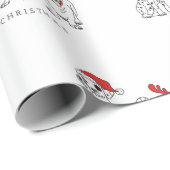 クリスマスドッグがサンタ・ドッグにクリスマスを告げる ラッピングペーパー (ロールコーナー)