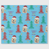 クリスマスドッグをテーマにしたギフトラッピング紙 ラッピングペーパー (フラット)