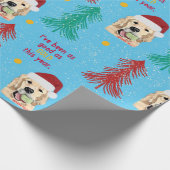 クリスマスドッグをテーマにしたギフトラッピング紙 ラッピングペーパー (角)