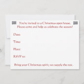 クリスマスドッグウッドツリーインスノー招待状 招待状 (裏面)