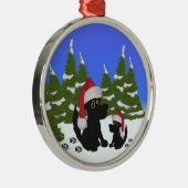 クリスマスドッグオーナメント メタルオーナメント (右)