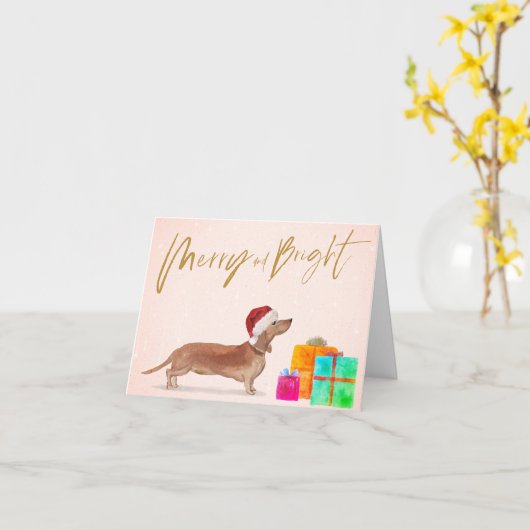 クリスマスドッグギフト明メリーるいカード カード (黄色い花)