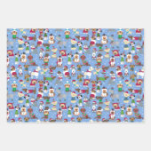 クリスマスドッグクリスマス子犬かわいい動物 ラッピングペーパーシート (正面3)