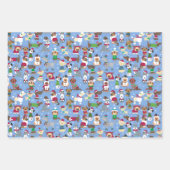 クリスマスドッグクリスマス子犬かわいい動物 ラッピングペーパーシート (正面3)