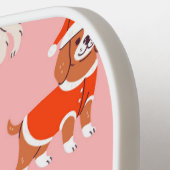 クリスマスドッグスカスタム恋人ピクルボールパドル ピックルボールラケット (左詳細)