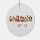 クリスマスドッグスフェリーズ・ナビドッグ セラミックオーナメント (左)