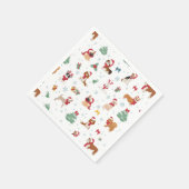 クリスマスドッグズインホリデーアクセサリー スタンダードカクテルナプキン (角)
