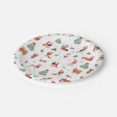 クリスマスドッグズインホリデーアクセサリー ペーパープレート (アングル)