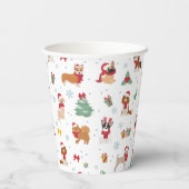 クリスマスドッグズインホリデーアクセサリー 紙コップ (裏面)