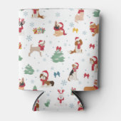 クリスマスドッグズインホリデーアクセサリー 缶クーラー (正面)