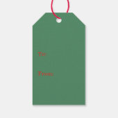 クリスマスドッグズパターンレッドグリーン ギフトタグ (裏面)