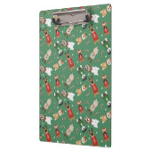クリスマスドッグズパターンレッドグリーン クリップボード (左)