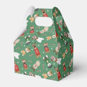 クリスマスドッグズパターンレッドグリーン フェイバーボックス (裏面サイド)
