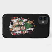 クリスマスドッグズラバーホリデードッグママ Case-Mate iPhoneケース (裏面(横))