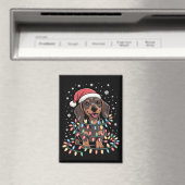 クリスマスドッグダッシュンドサンタクリスマスウィーン マグネット (インサイチュ (食洗機))