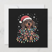 クリスマスドッグダッシュンドサンタクリスマスウィーン 招待状 (正面)