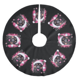 クリスマスドッグツリースカート ブラッシュドポリエステルツリースカート