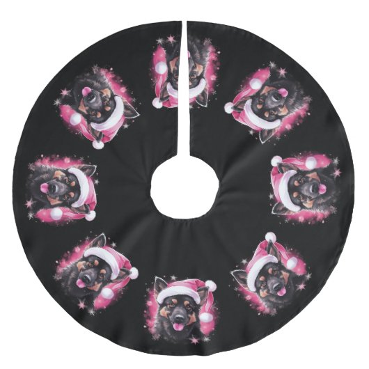 クリスマスドッグツリースカート ブラッシュドポリエステルツリースカート (正面)